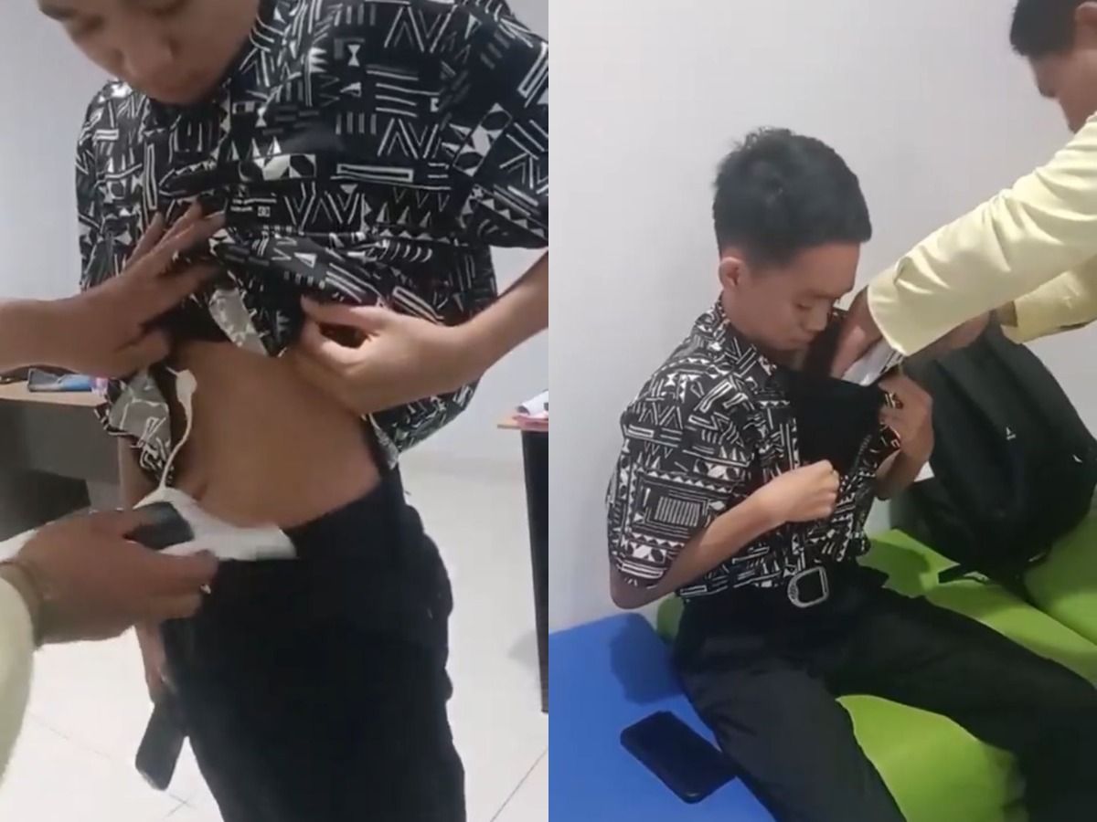 Peserta UTBK 2025 tertangkap curang. Petugas menemukan perangkat menempel di dada.