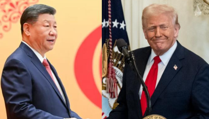 Kolase foto Presiden China, Xi Jinping (kiri) dan Presiden Amerika Serikat, Donald Trump (kanan).