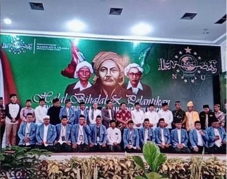 DILANTIK: PCNU dan MWCNU se-PPU yang telah dilantik, Ahad tadi.