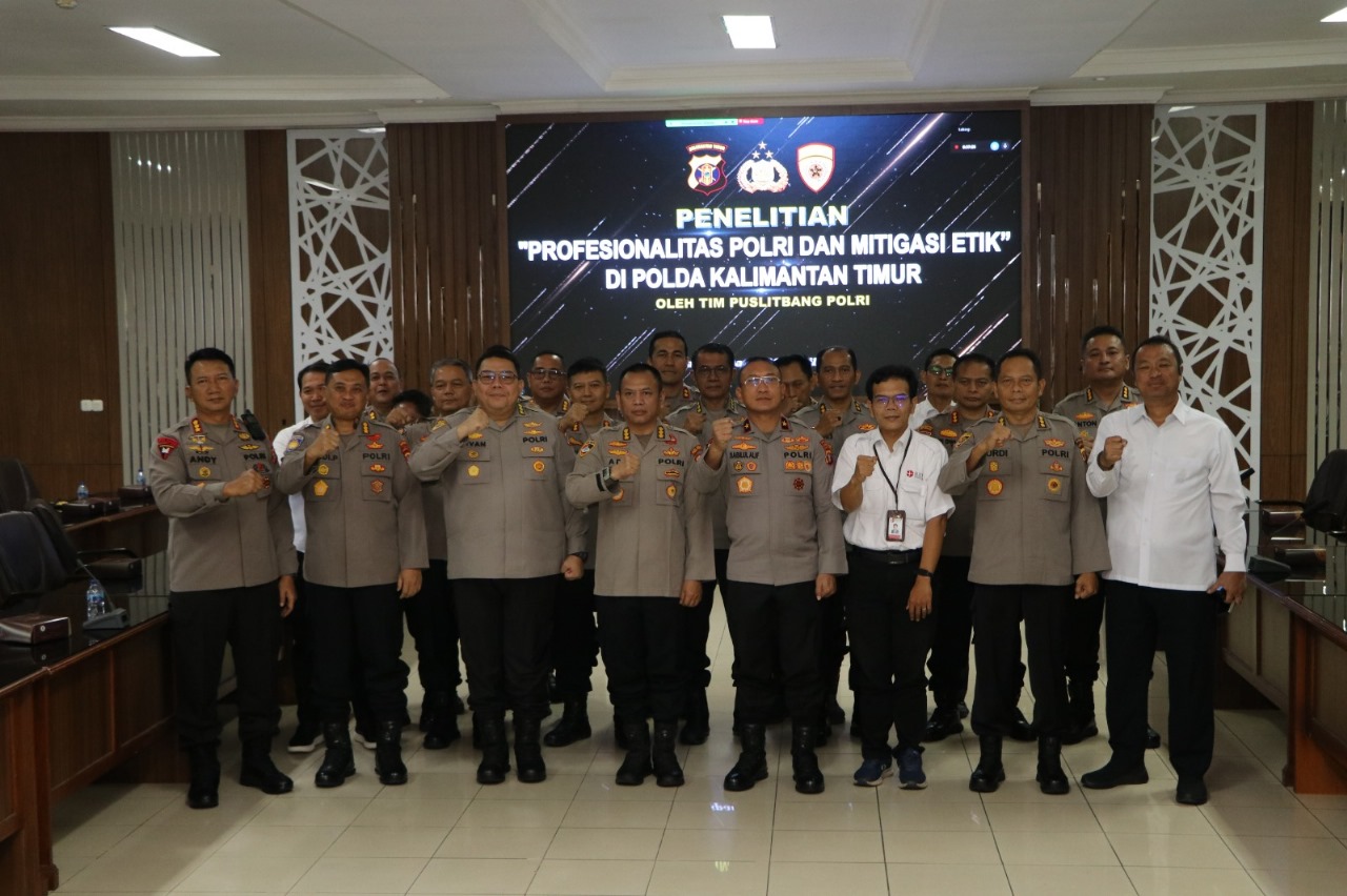 Puslibang Polri gelar penelitian di Polda Kaltim terkait profesionalisme dan mitigasi etik di lingkungan polri.