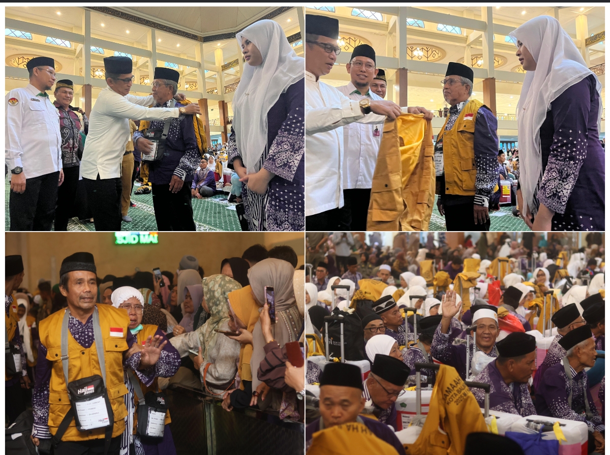 MABRUR : Setelah penantian panjang, ratusan calon jamaah haji bakal bertolak ke Tanah Suci. (FOTO: ANGGI PRADITHA/KP)