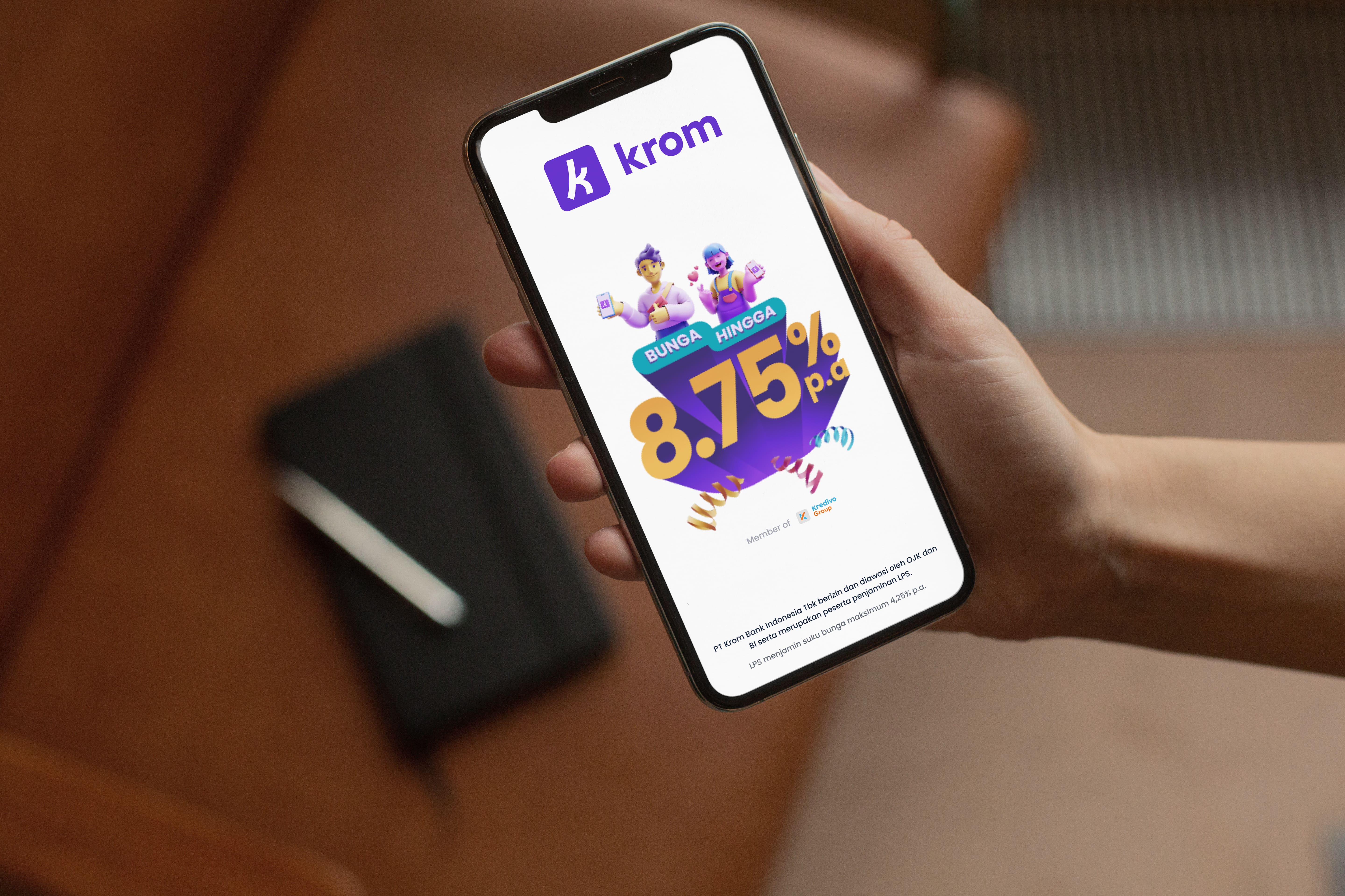 PRIMADONA BARU: Krom Bank mencatatkan peningkatan jumlah deposito nasabah sebesar 41,6 persen ytd pada Maret 2025.