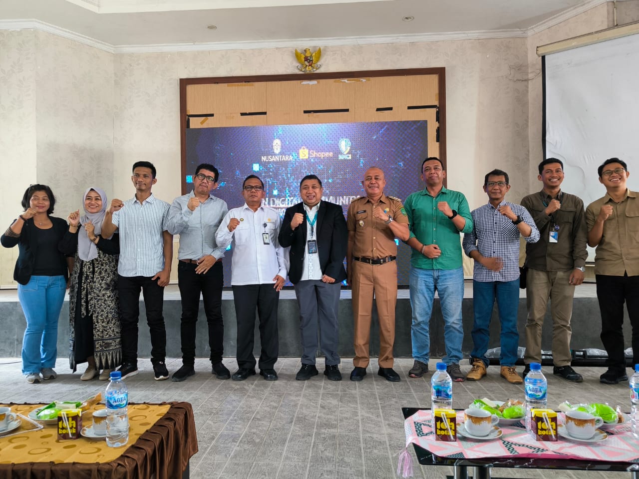 KOLABORASI: Otorita IKN bersama Shopee dan PT Pegadaian Area Balikpapan Kanwil IV Balikpapan menghadirkan kegiatan bertajuk IKN Digital Community di Gedung BPU Samboja, Kukar.
