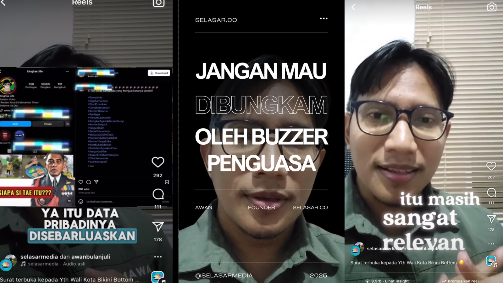 DOXING: Identitas lengkap pemilik salah satu media di Kaltim disebar akun yang diduga buzzer di sosial media setelah melontarkan kritik ke pemkot fiktif, Bikini Bottom. (FOTO: IST)