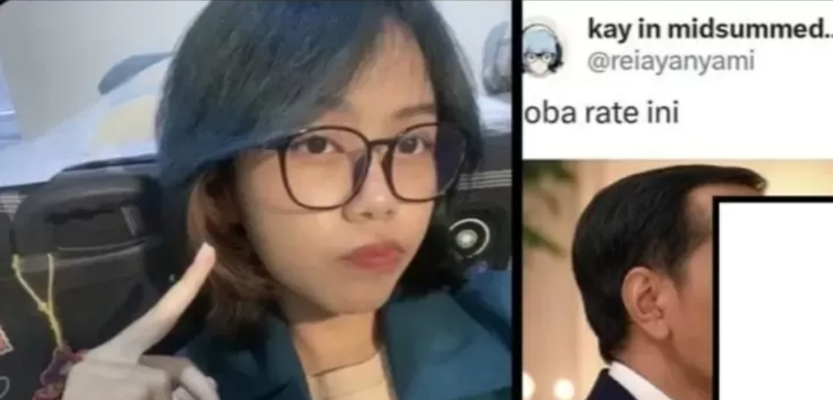 SSS, mahasiswi ITB yang diduga membuat meme presiden Prabowo dan Jokowi berciuman resmi ditahan Bareskrim Polri. (FOTO: IST)