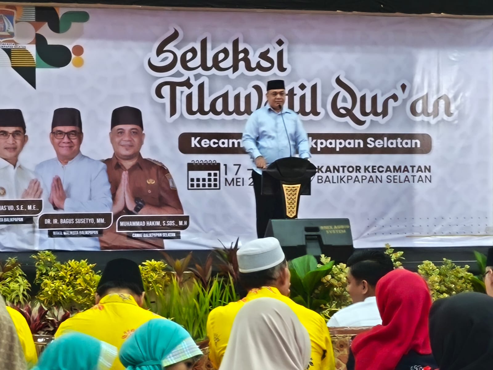 Camat Balikpapan Selatan Muhammad Hakim membuka rangkaian STQ tingkat Kecamatan Balikpapan Selatan.