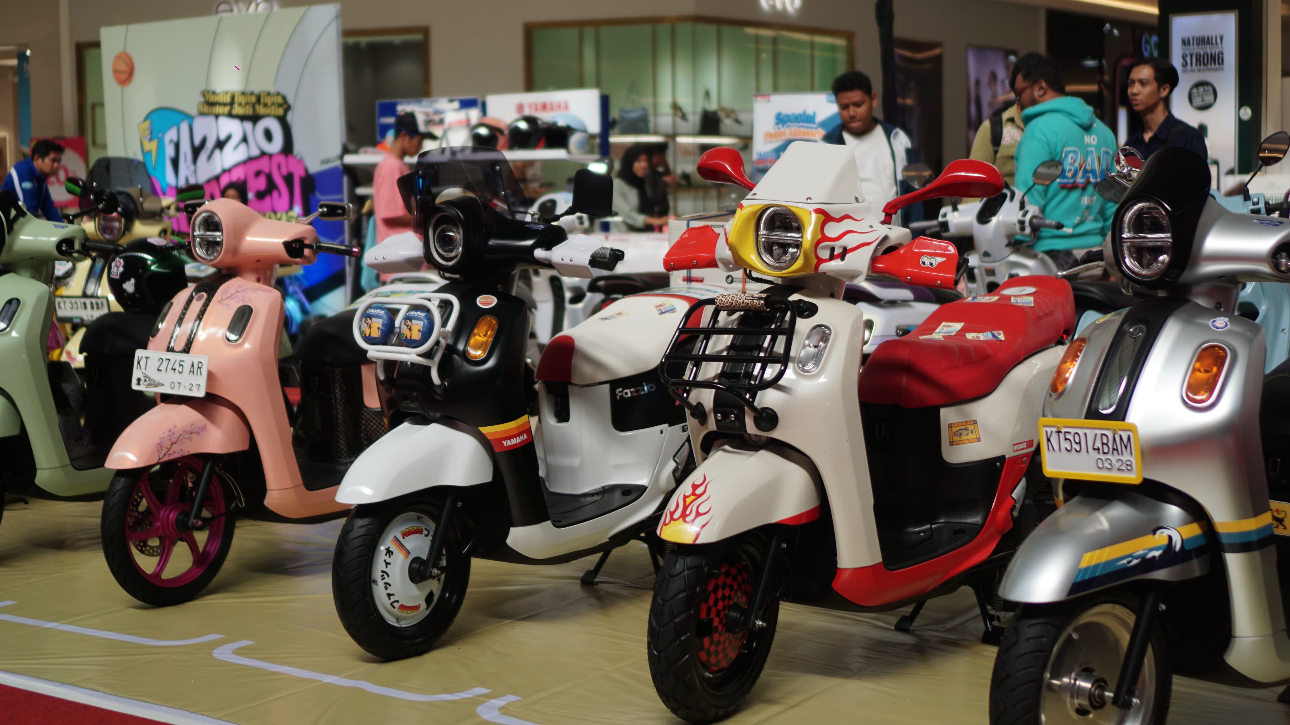 STYLISH: Jadi ajang modifikasi paling stylish, Fazzio Modifest wadahi kreativitas anak muda Samarinda untuk tampil beda dengan skuter Fazzio Hybrid-nya.