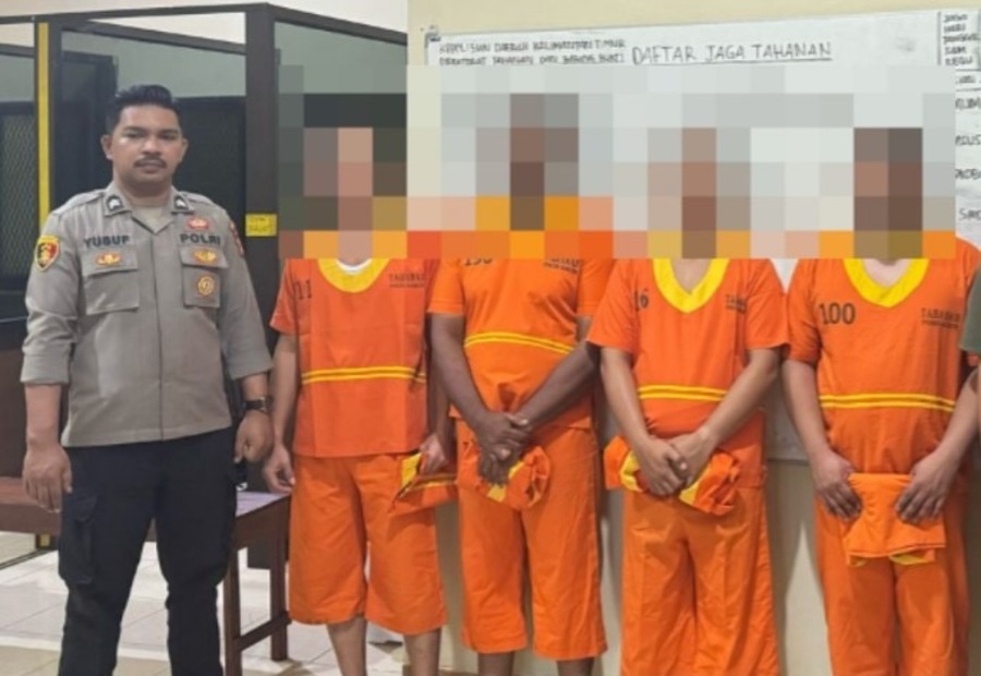 PEMERASAN: Empat DC diamankan Jatanras Ditreskrium Polda Kaltim diduga melakukan pemerasan dan pengancaman.