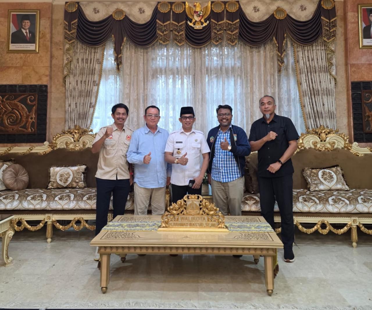 Panitia Pickleball Balikpapan Open 2025 sowan ke Wali Kota Balikpapan Rahmad Mas&rsquo;ud.