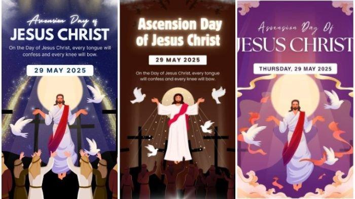 Poster Hari Kenaikan Yesus Kristus yang dapat di-download secara gratis.