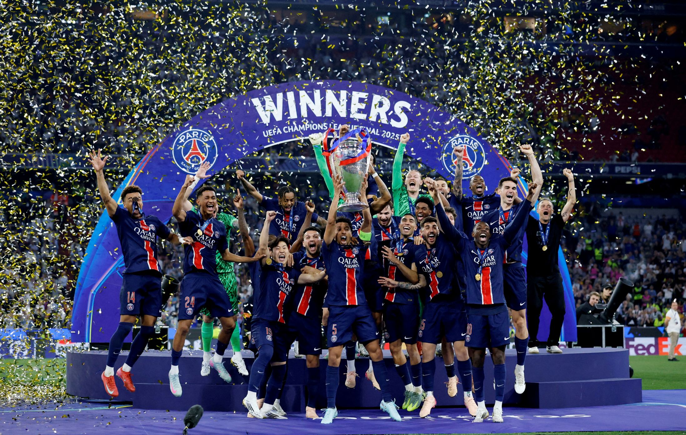 SEJARAH: Hasil Liga Champions 2024/2025, PSG ukir sejarah dengan kemangan 5-0.