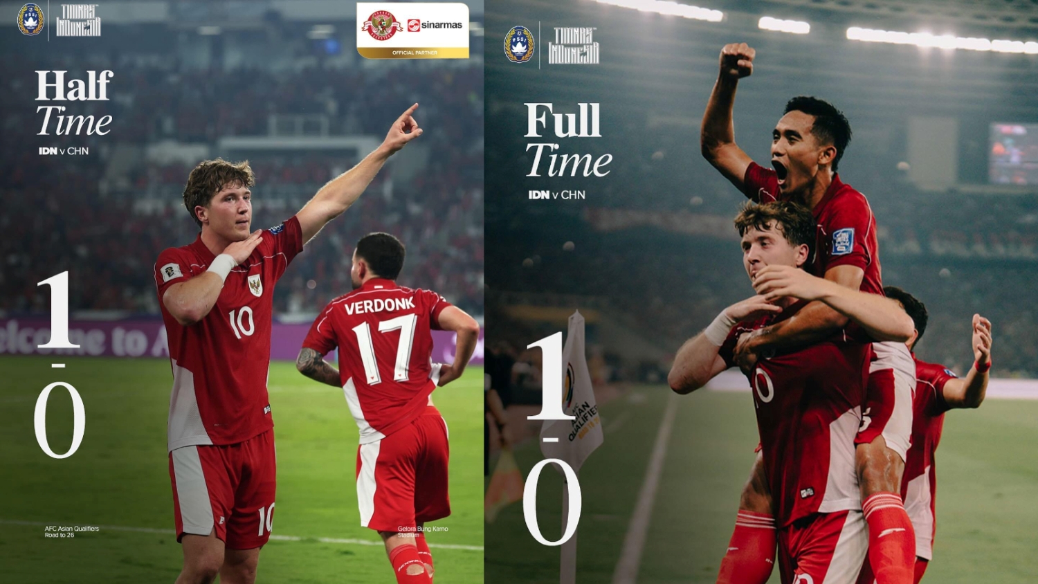 CETAK SEJARAH: Hasil Indonesia vs China berakhir manis. Garuda raih 3 poin, Kamis, 5 Juni 2025.