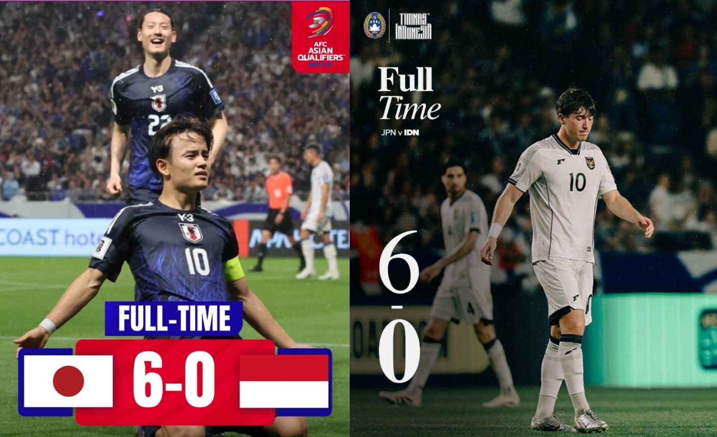 LESU: Hasil Indonesia vs Jepang malam ini, Selasa (10/6).