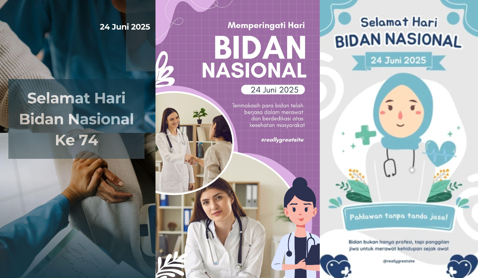 Edukatif: Poster Hari Bidan Nasional 2025.