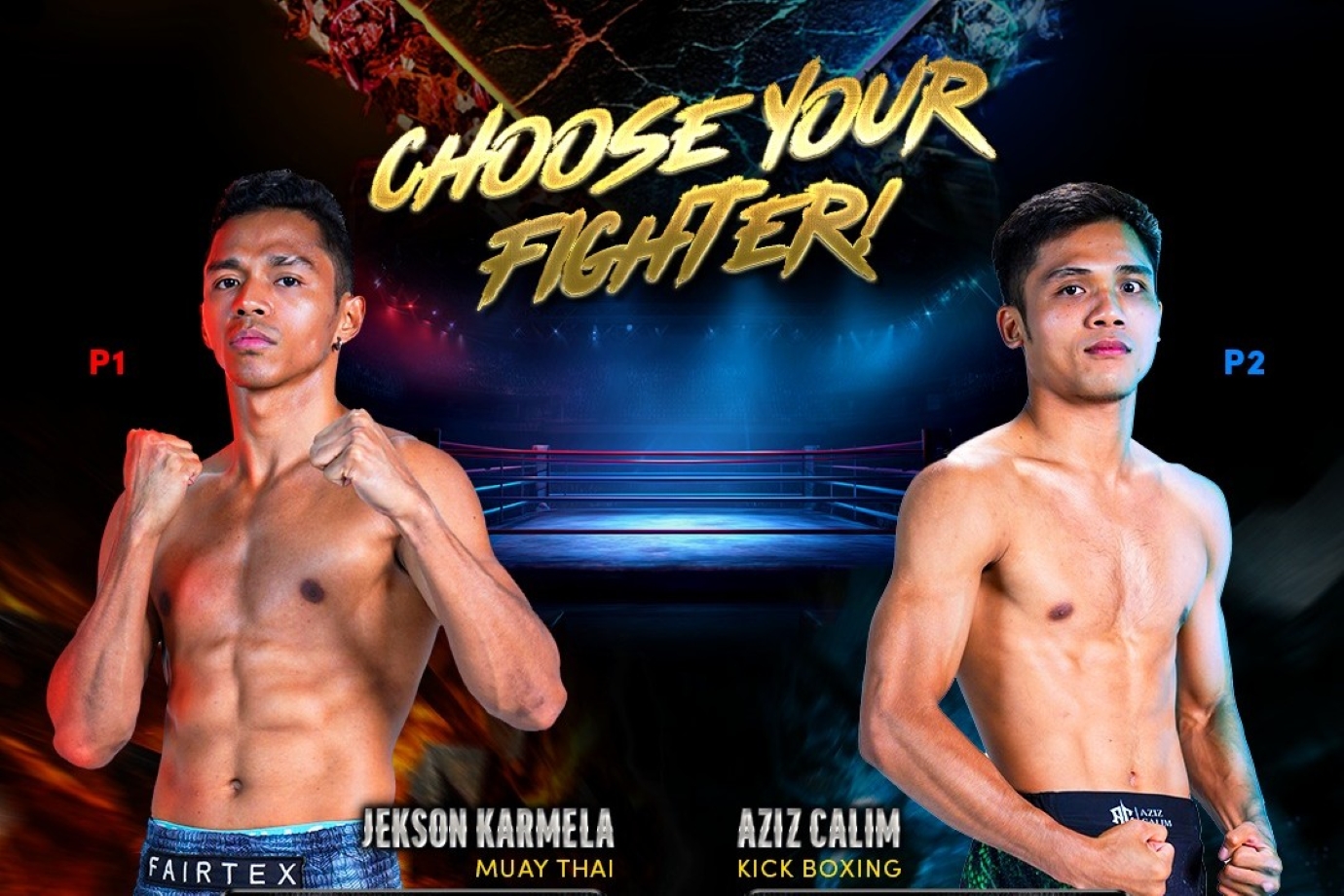 PANAS: Intip profil Kkajhe (kiri), petarung utama malam ini yang akan berduel dengan Aziz Calim di Byon Combat 5.