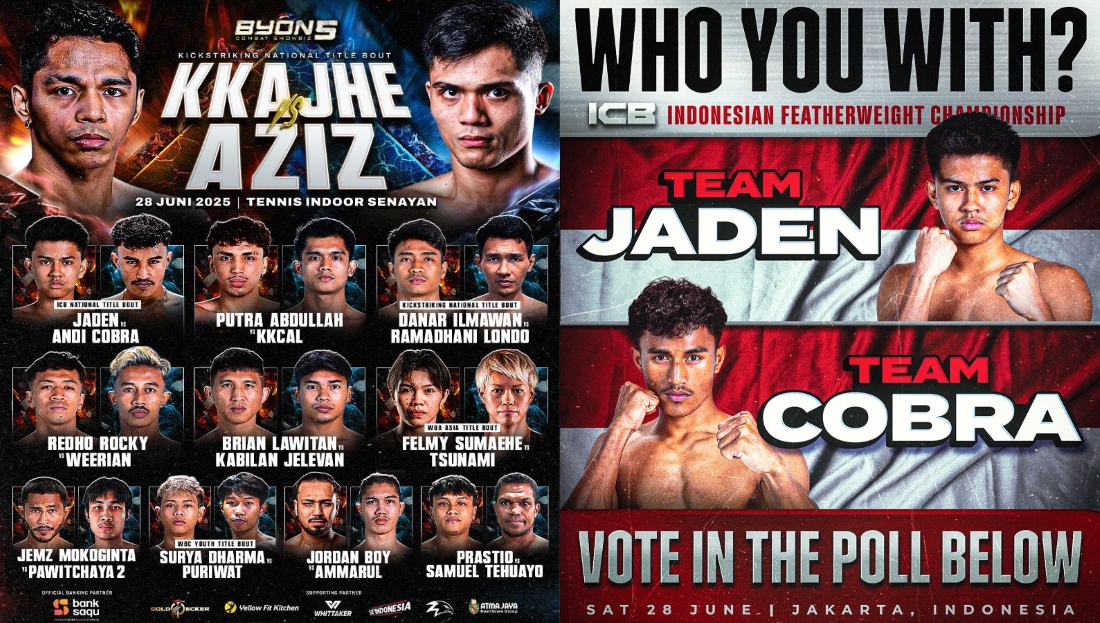 BERGELORA: Jadwal dan daftar fighter Byon Caombat 5, Sabtu, 28 Juni 2025.