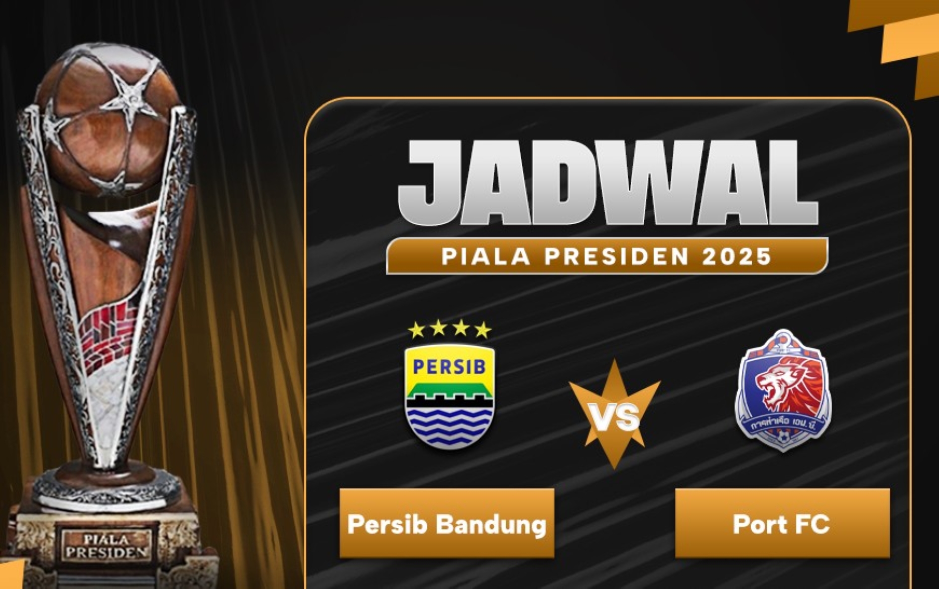Link live streaming Persib vs Port FC hari ini, 6 Juli 2025.
