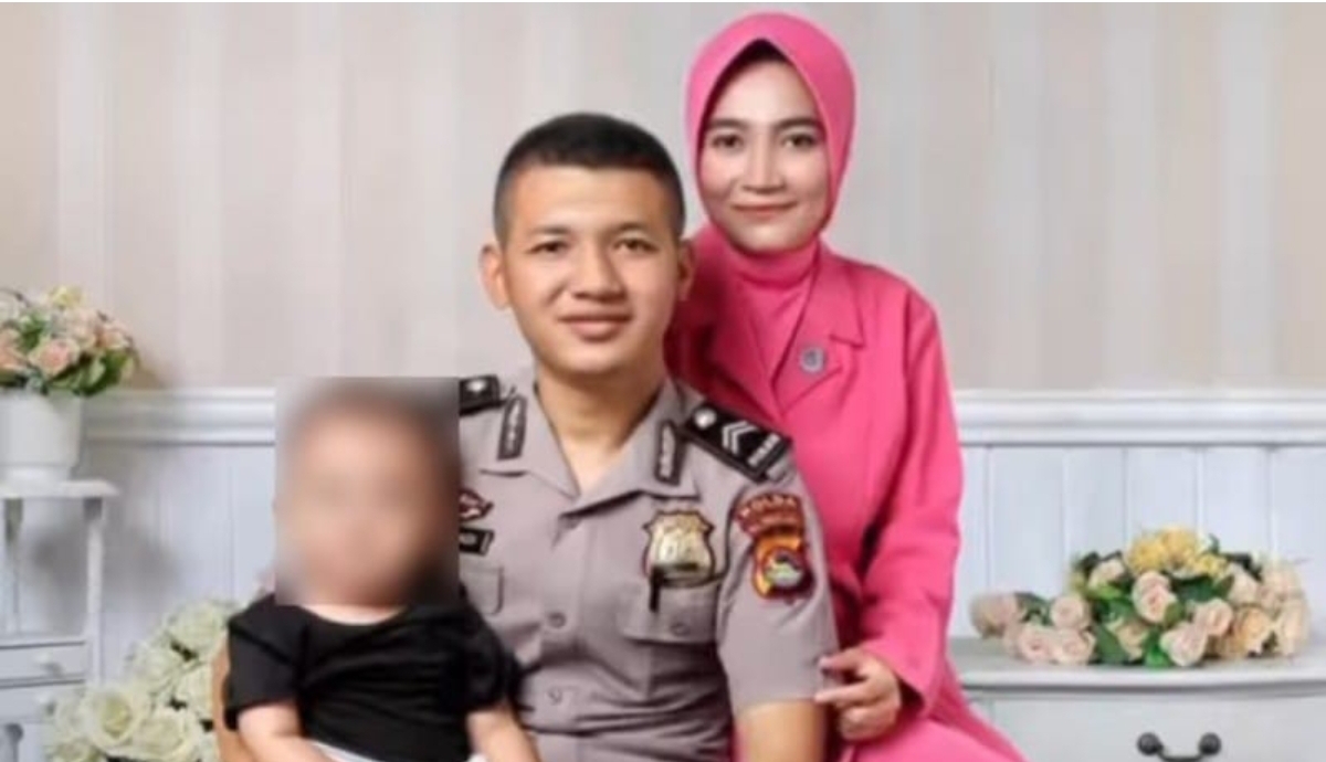 Brigadir Muhammad Nurhadi bersama istri dan anaknya. (FOTO: IST)