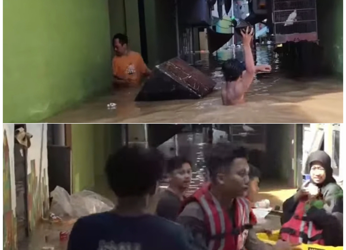 Sejumlah titik Jalan utama dan puluhan RT di Jakarta dilaporkan di lantai banjir. (Foto: tangkapan layar)