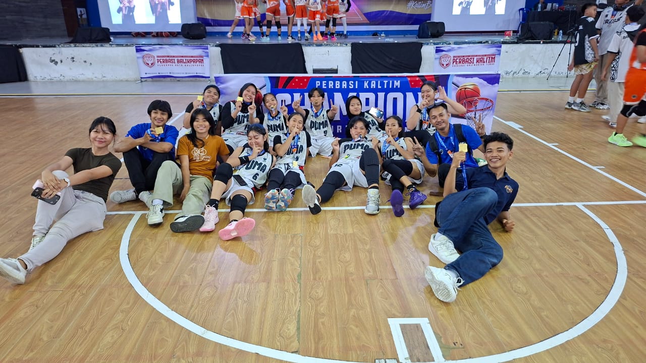 Tim putri Puma U-15 menjadi wakil Kota Tepian yang merengkuh gelar juara Kejurda Basket Kaltim 2025.