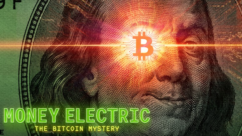 Poster film dokumenter Money Electric: The Bitcoin Mystery.