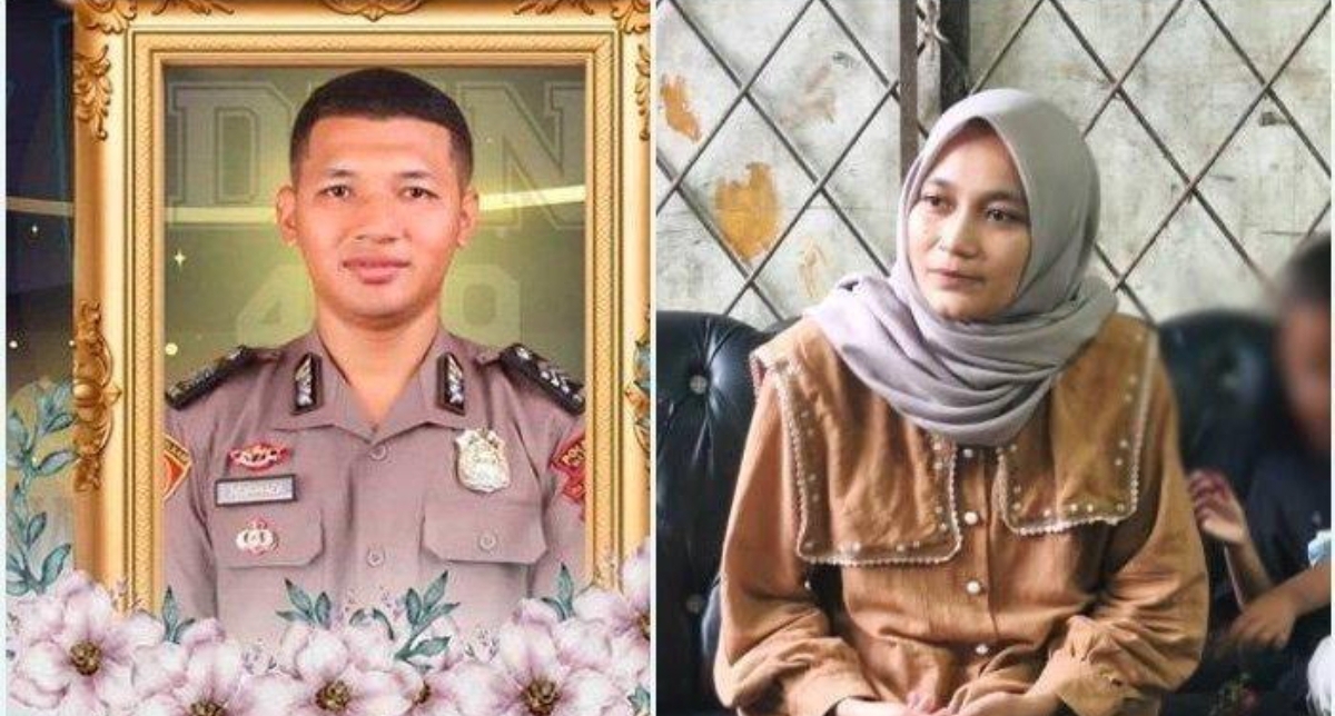Brigadir Muhammad Nurhadi semasa hidup dan sang istri, Elma Agustina. (FOTO: IST)
