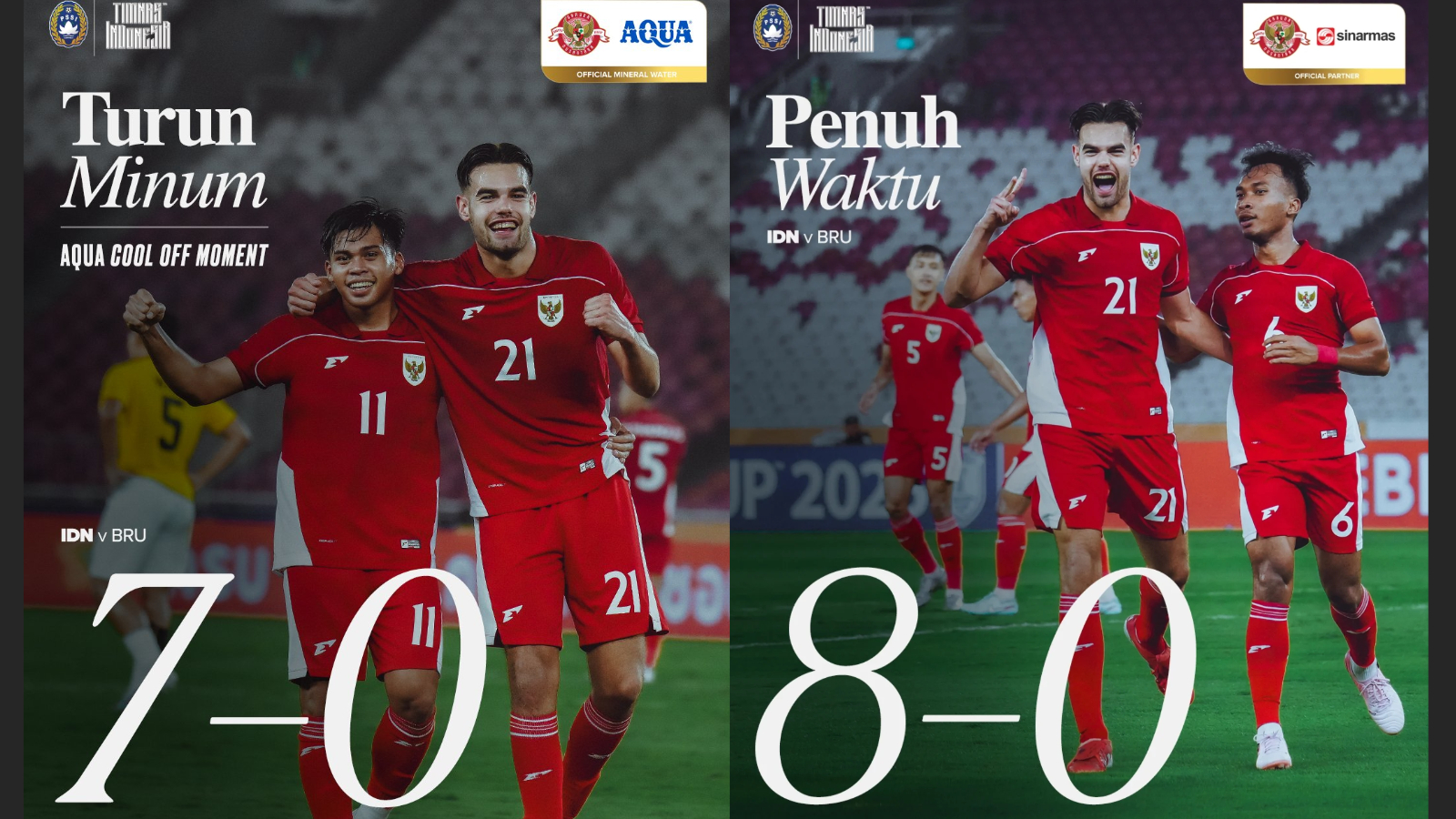 NGAMUK: Hasil Indonesia vs Brunei Darussalam di laga perdana Piala AFF U23, Selasa (15/7) berakhir manis.