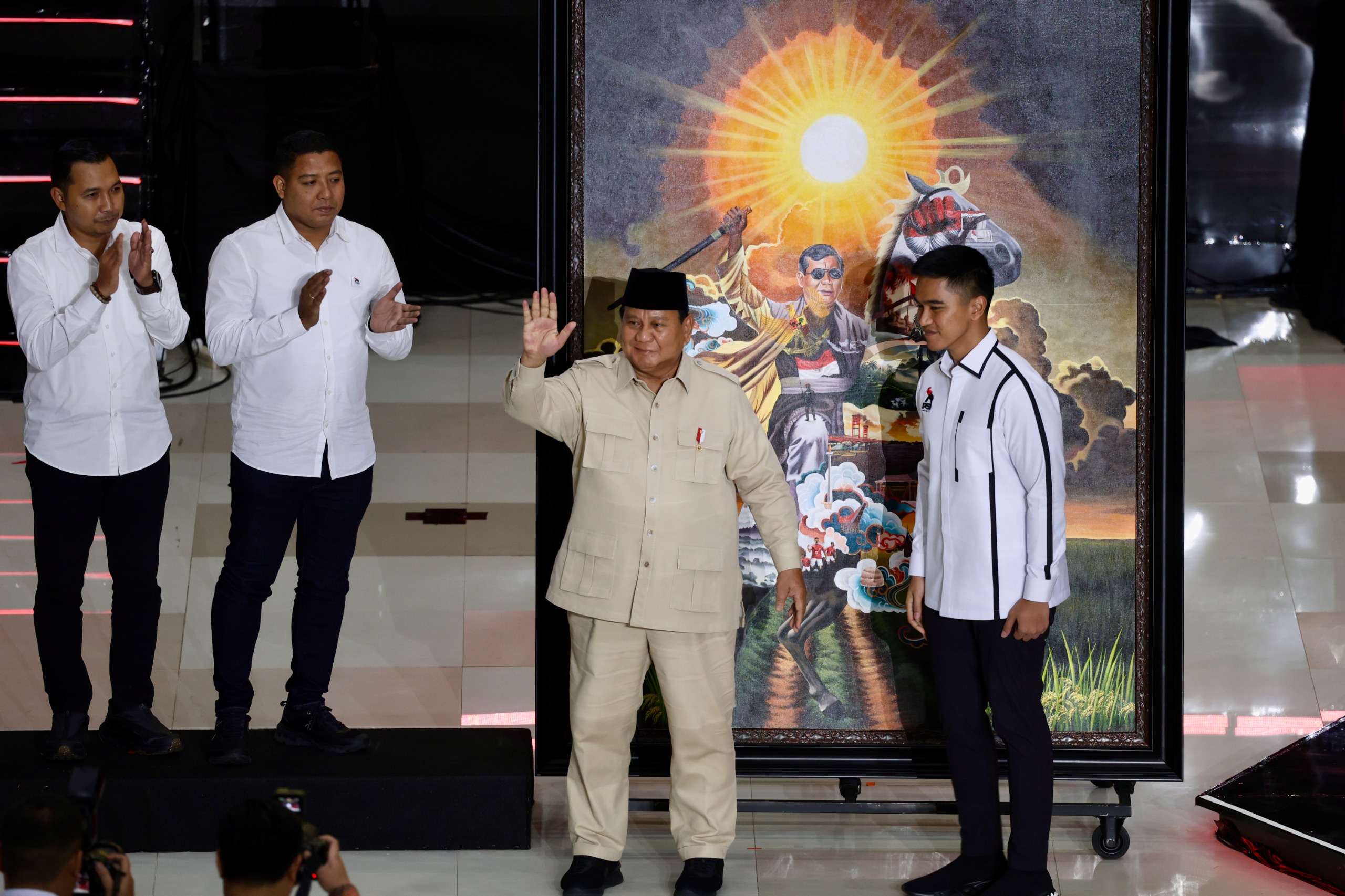 Prabowo Subianto saat di Kongres PSI yang digelar di Solo.