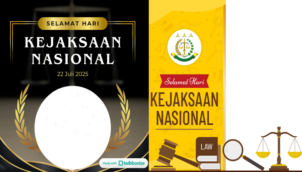 ADHYAKSA: Desain twibbon Hari Kejaksaan Nasional 2025.