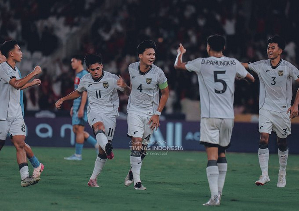 LAGA TERAKHIR: Timnas Indonesia U23 saat menghadapi Filipina. Malam ini, jadwal Indonesia vs Malaysia U23, Senin, 21 Juli 2025.