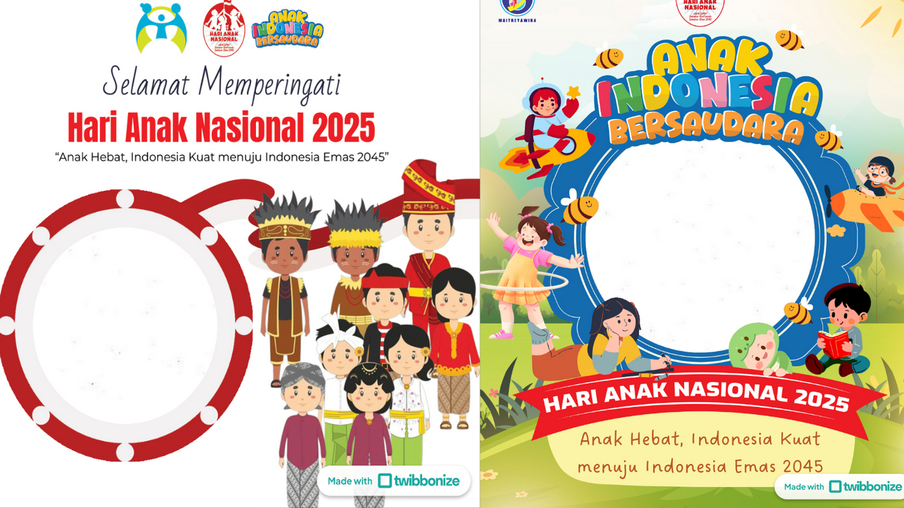 HAN: Ragam twibbon Hari Anak Nasional 2025 sesuai tema dari KemenPPPA.