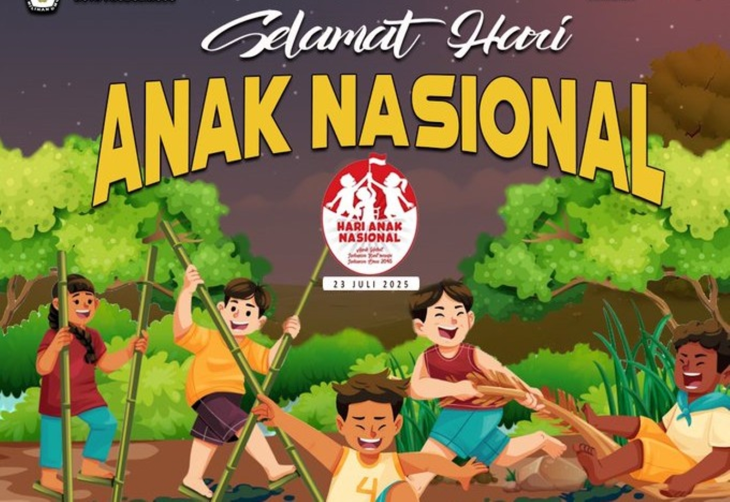 Contoh smabutan Hari Anak nasional 2025.