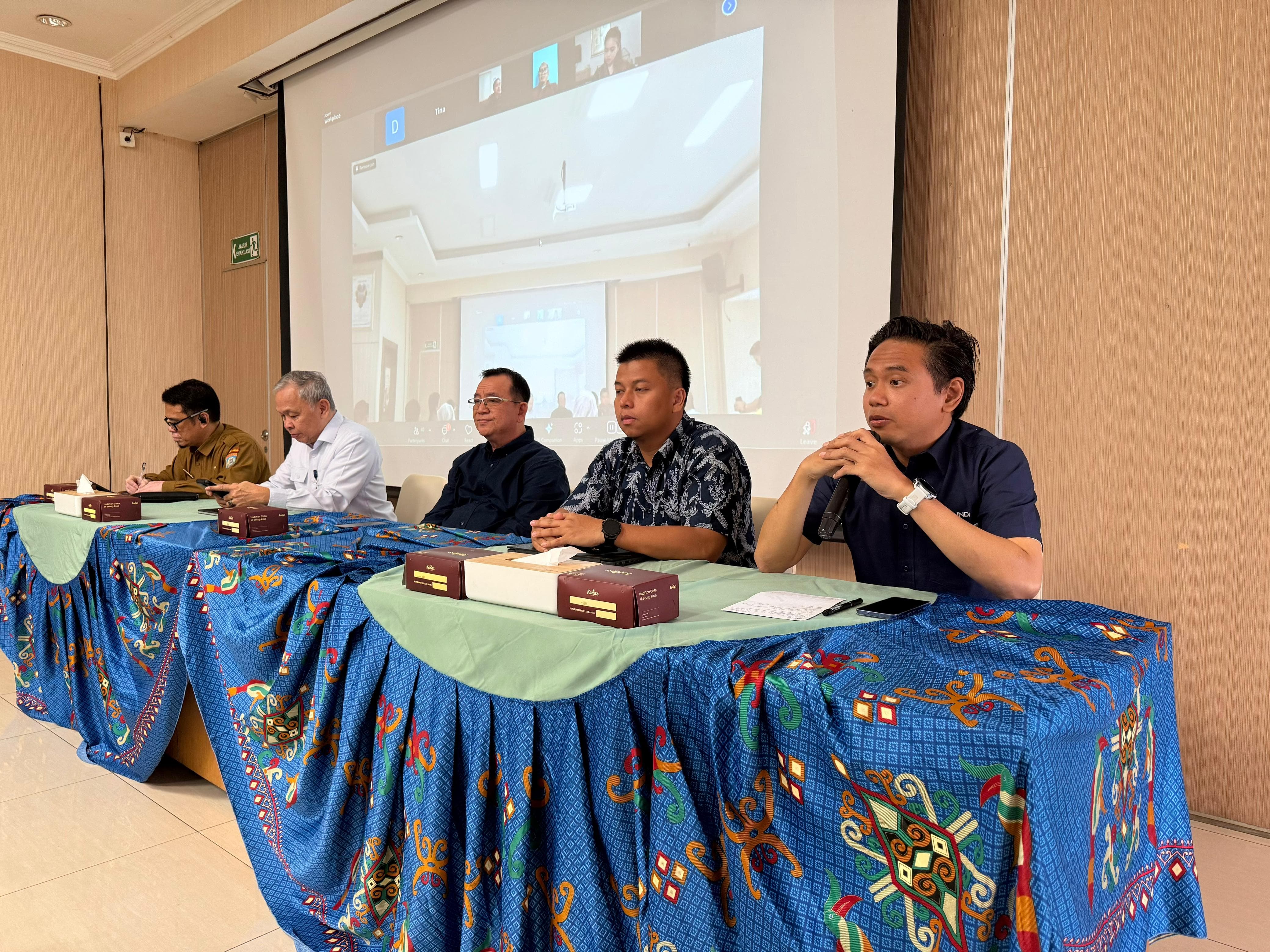 BIMTEK: Bimtek Pelaporan PAB berlangsung hybrid di  Ruang Rapat Komendur PT Pelindo Regional 4 Cabang Balikpapan, Selasa (22/7).