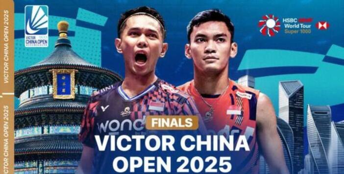 Final China OPen 2025 tersaji hari ini Minggu 27 Juli 2025.