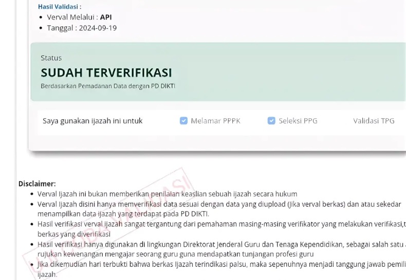 Batas verifikasi ijazah dekat, guru siap-siap &nbsp;isi survey kualifikasi.