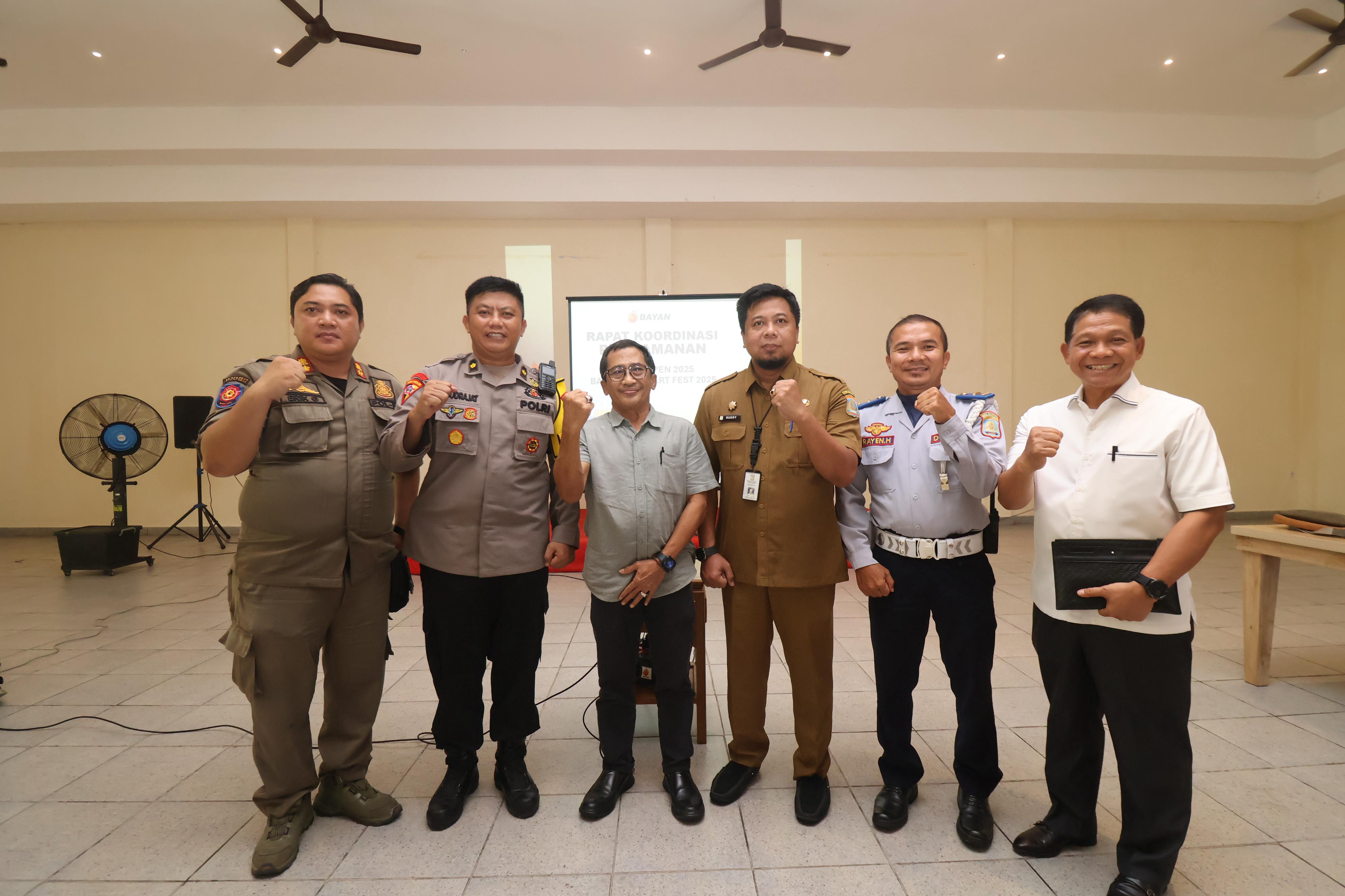 Para peserta setelah rapat koordinasi kesiapan Bayan Open 2025 membahas pengamanan dan kesiapan venue. (FOTO ANGGI PRADITHA/KP)