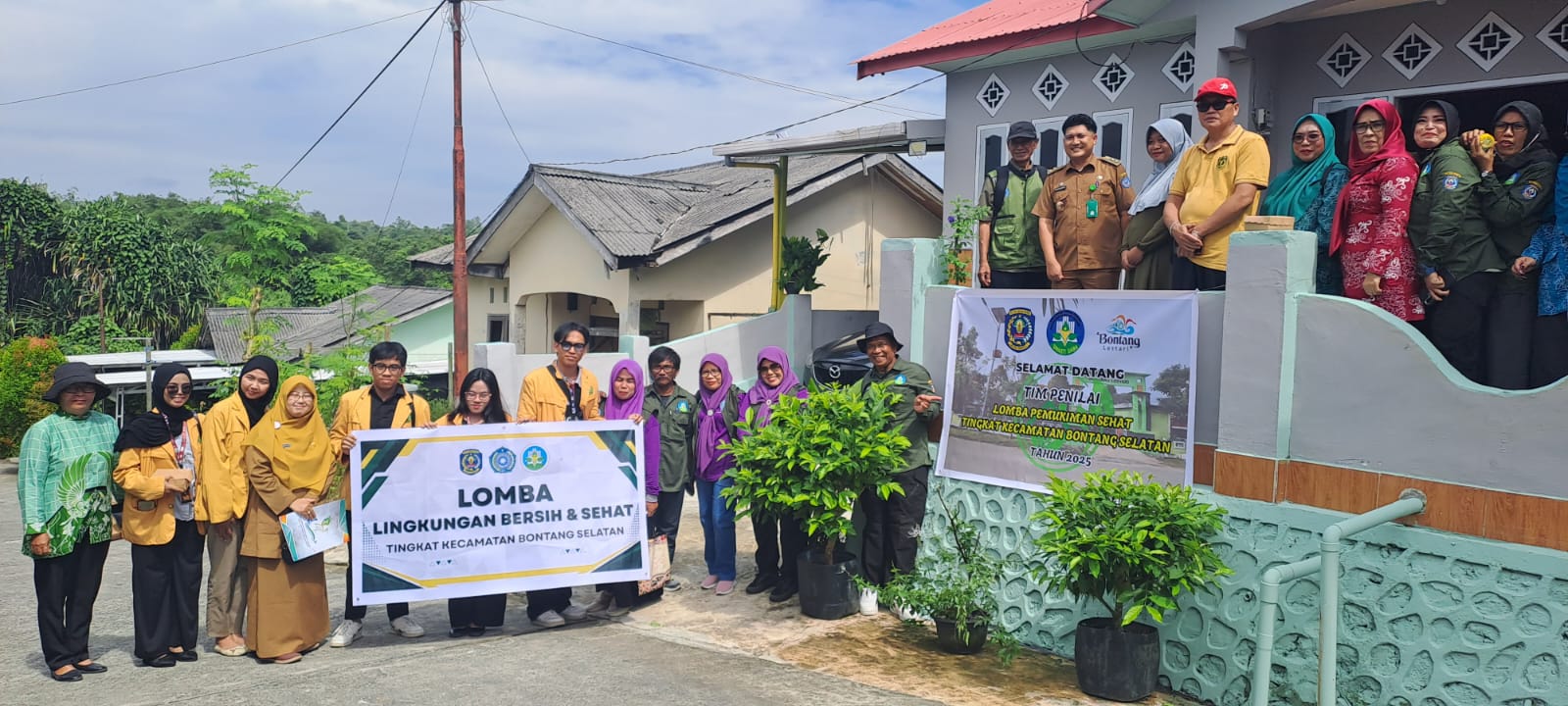 SAMBUT TIM PENILAI: Kelurahan Bontang Lestari menerima kedatangan tim penilai lomba kelurahan bersih dan sehat di tingkat Bontang Selatan.