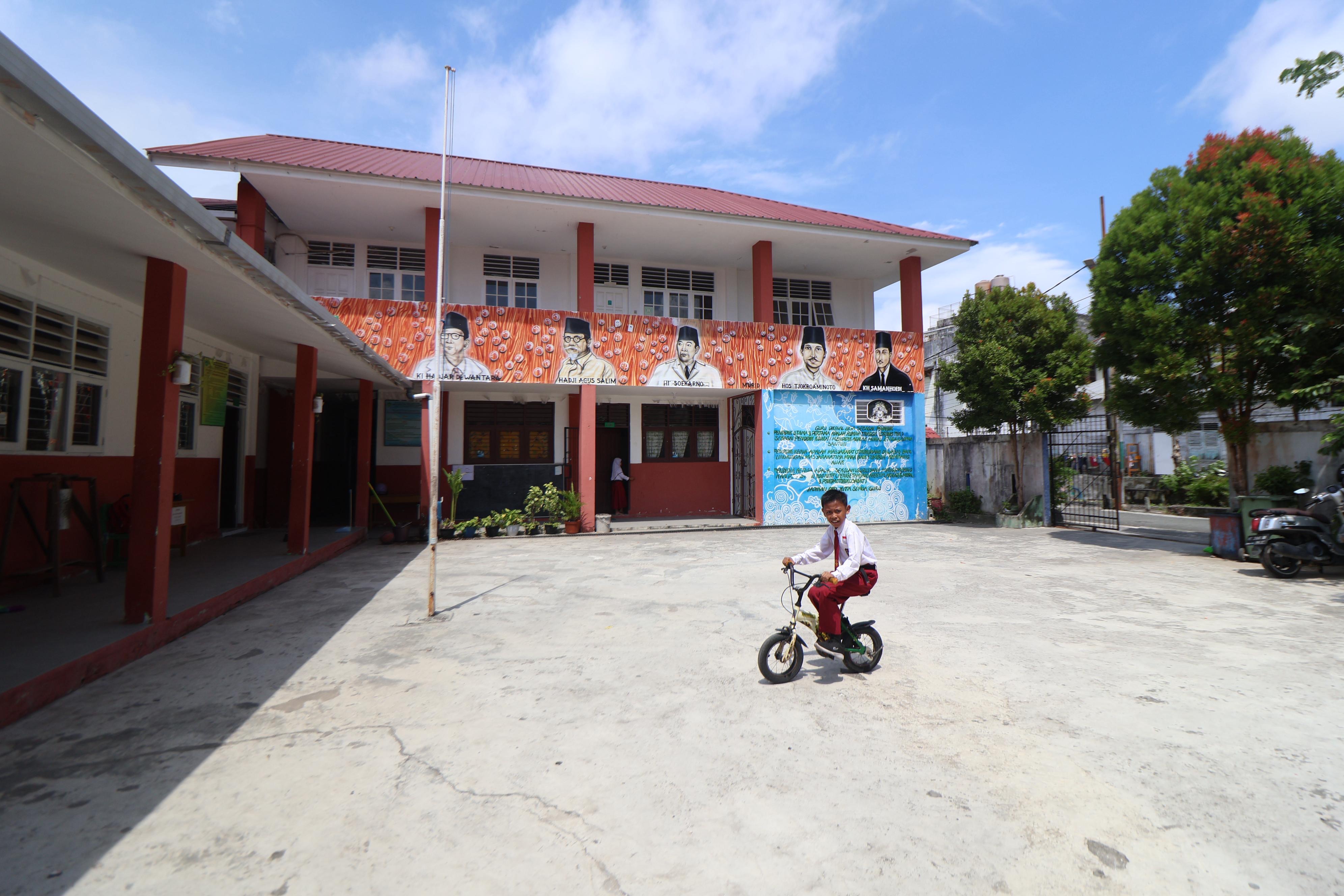Suasana SD Cokroaminoto di Balikpapan Tengah. Tahun ini tanpa ada siswa kelas 1.
