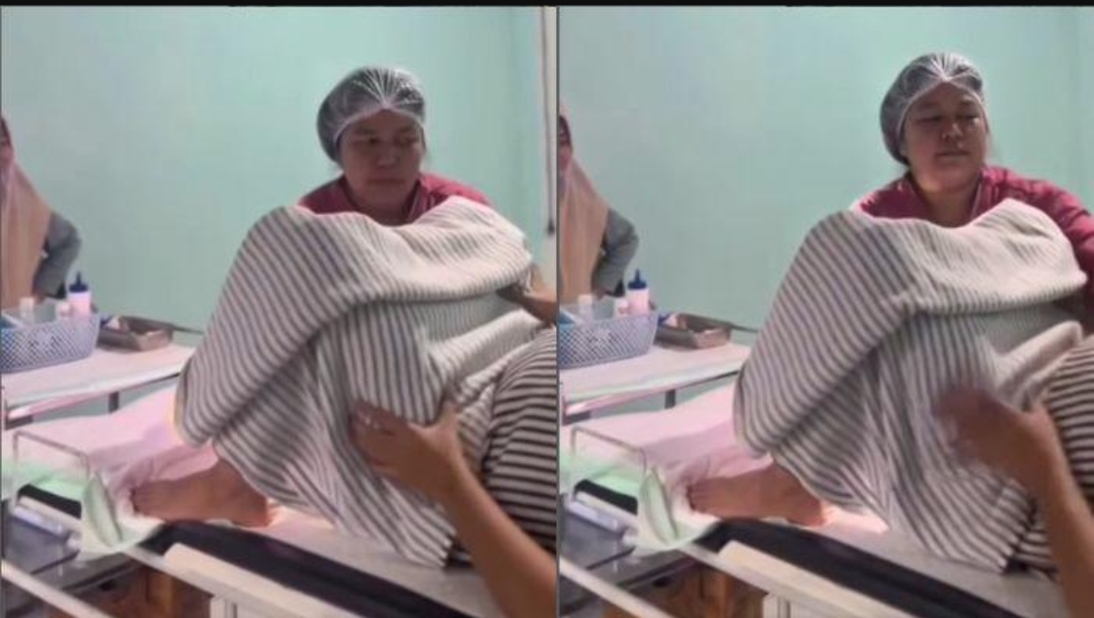 Video momen ini viral usai terdengar suara diduga ibu mertua memarahi menantu yang sedang berjuang melahirkan. (Foto: tangkapan layar)