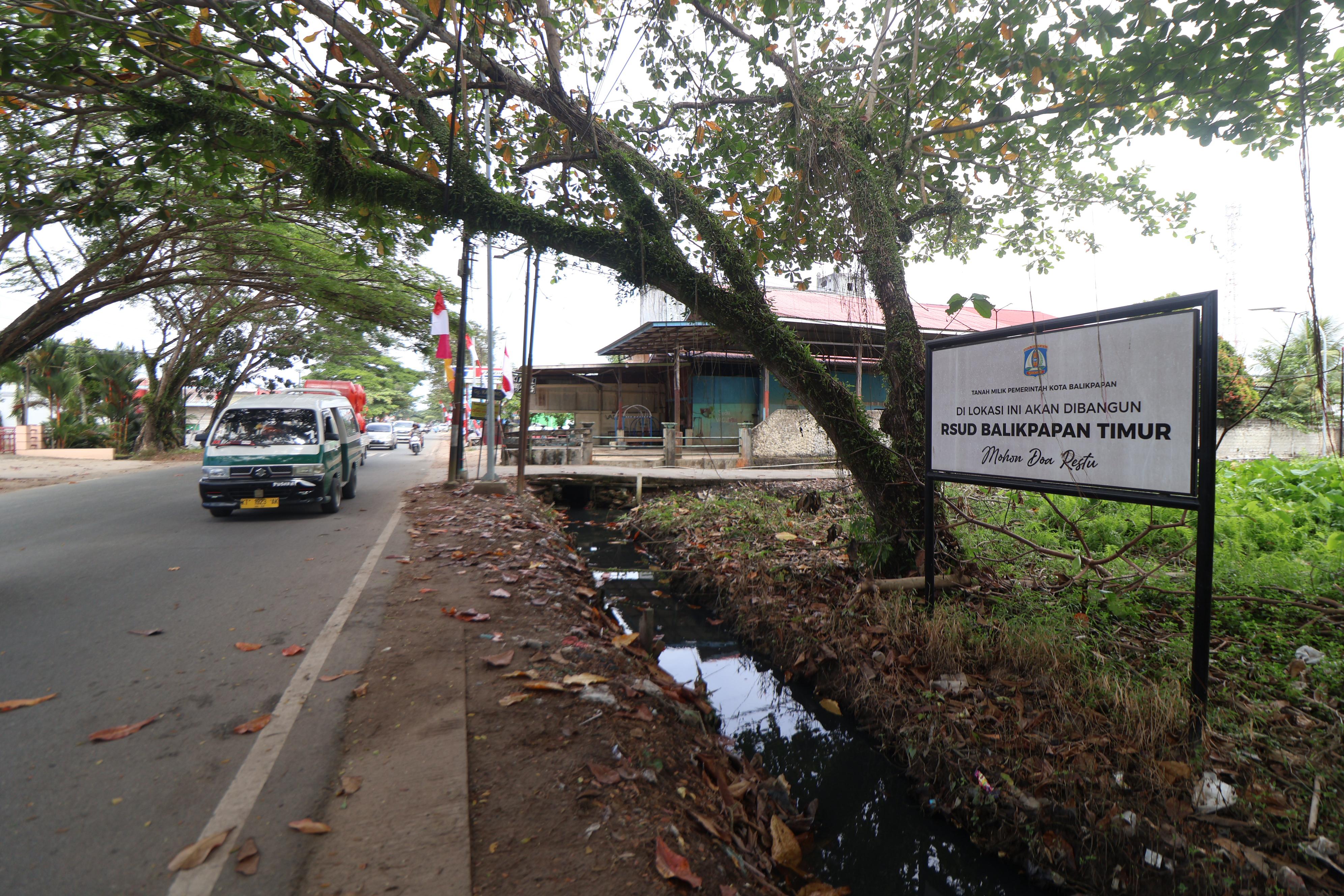 FASILITAS: Lokasi pembangunan RS Balikpapan Timur di Jalan Mulawarman, Kelurahan Lamaru.