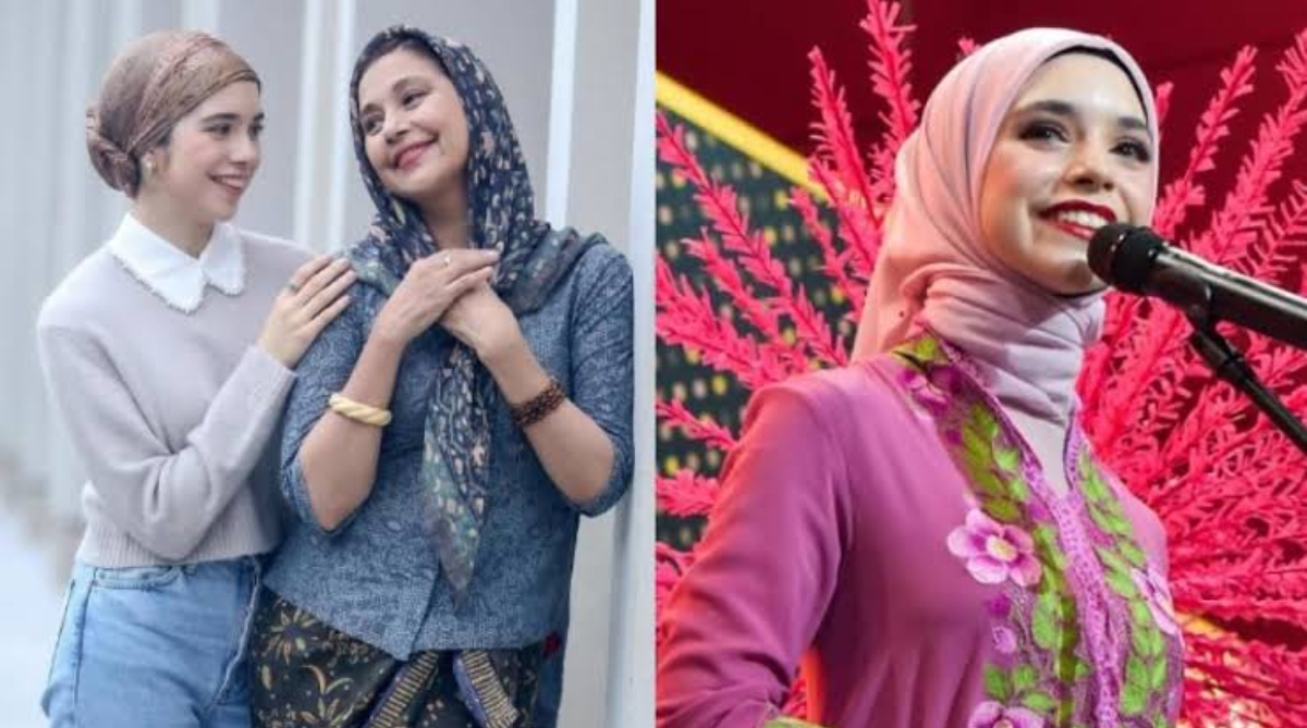 Isabel Azhari bersama ibundanya, Ayu Azhari (kiri), tampil kompak dalam balutan busana bernuansa etnik. (Kanan) Isabel saat malam final pemilihan None Jakarta Selatan. (Foto: tangkapan layar)
