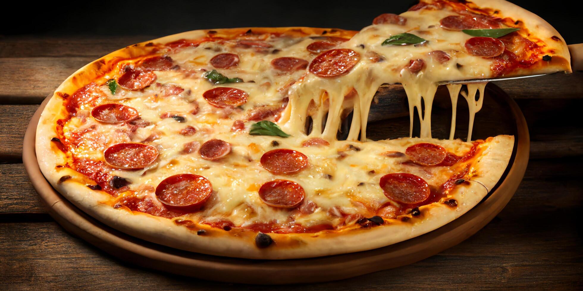 Pizza makanan khas Italia.