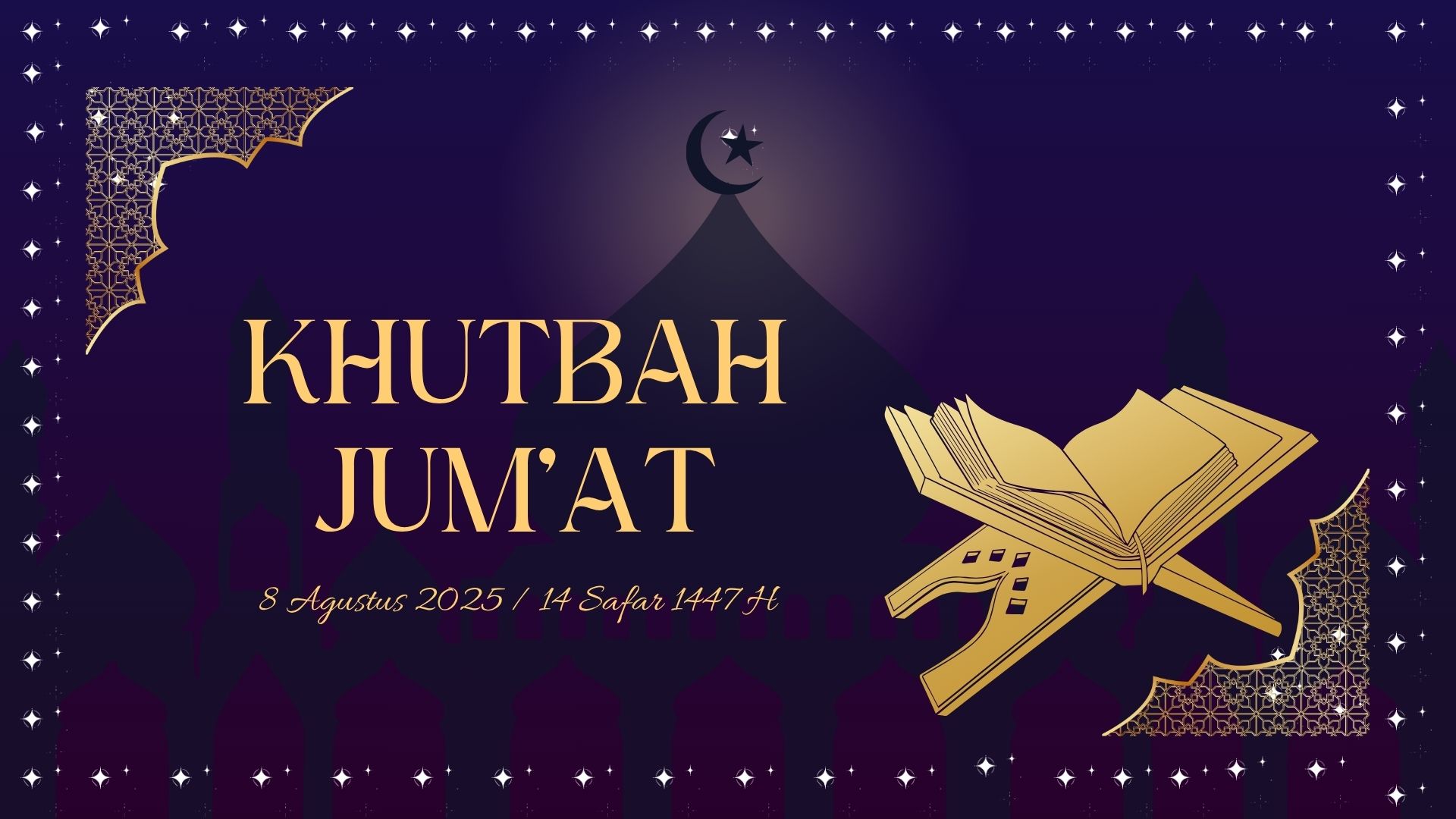 Teks Khutbah Jumat 8 Agustus 2025 / 14 Safar 1447 Hijriah.
