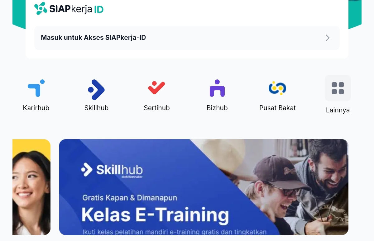 Foto tangkapan layar website