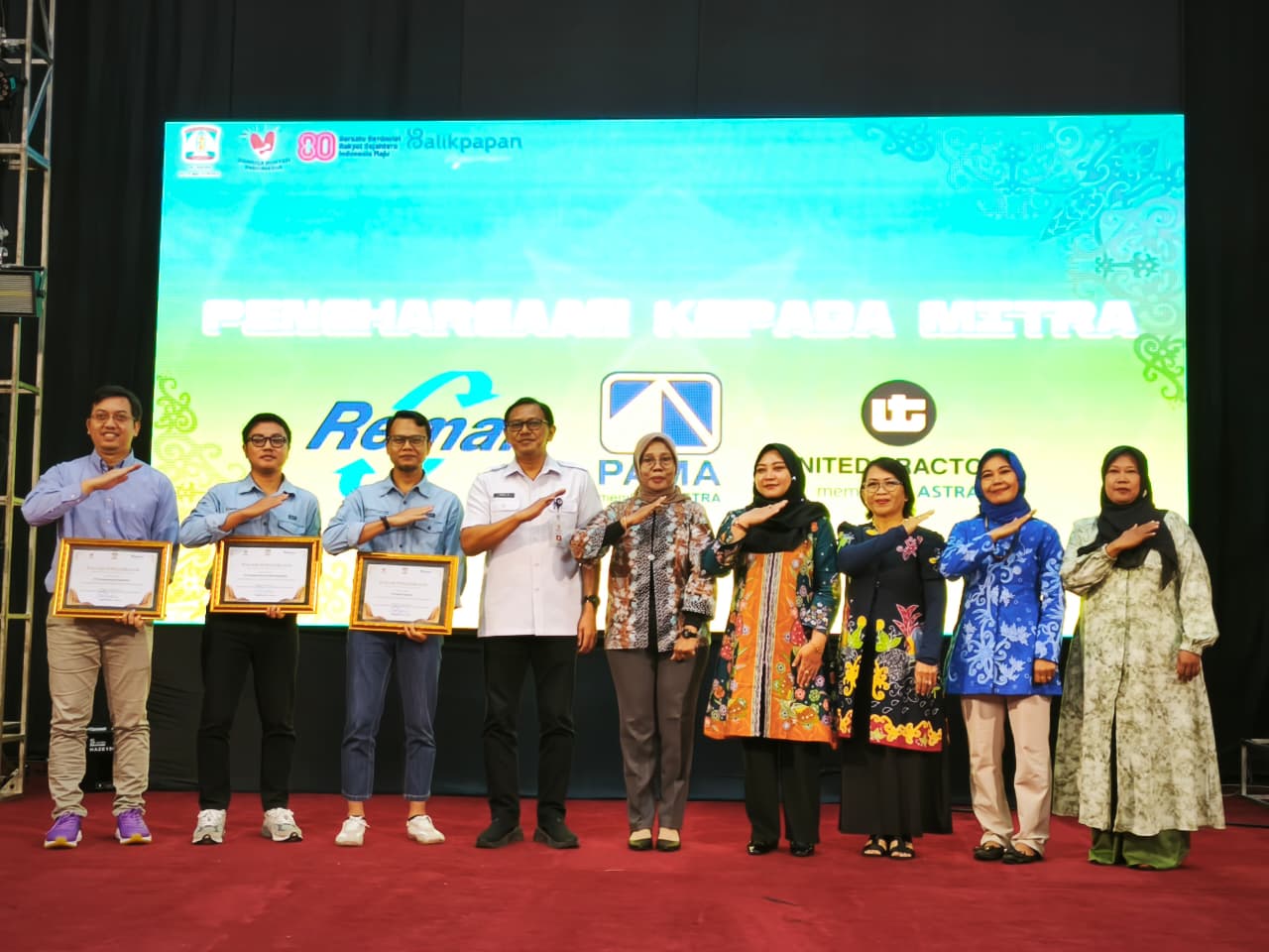 Apresiasi bagi PT Pama, PT Reman, dan PT United Tractor atas program CSR yang terus berkelanjutan, bukti keseriusan untuk pemberdayaan dan pengembangan UMKM di Balikpapan.