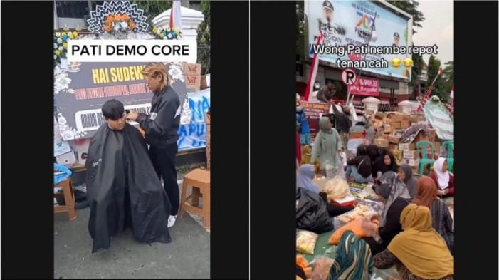 Kejadian-kejadian unik saat demo bupati Pati Sudewo.