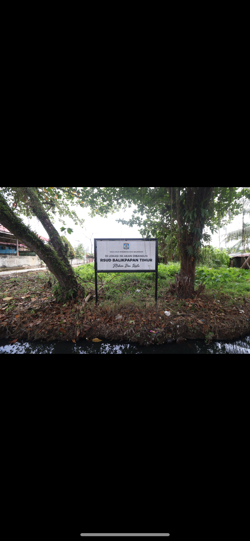 Lokasi pembangunan RS Balikpapan Timur di Jalan Mulawarman, Kelurahan Lamaru.