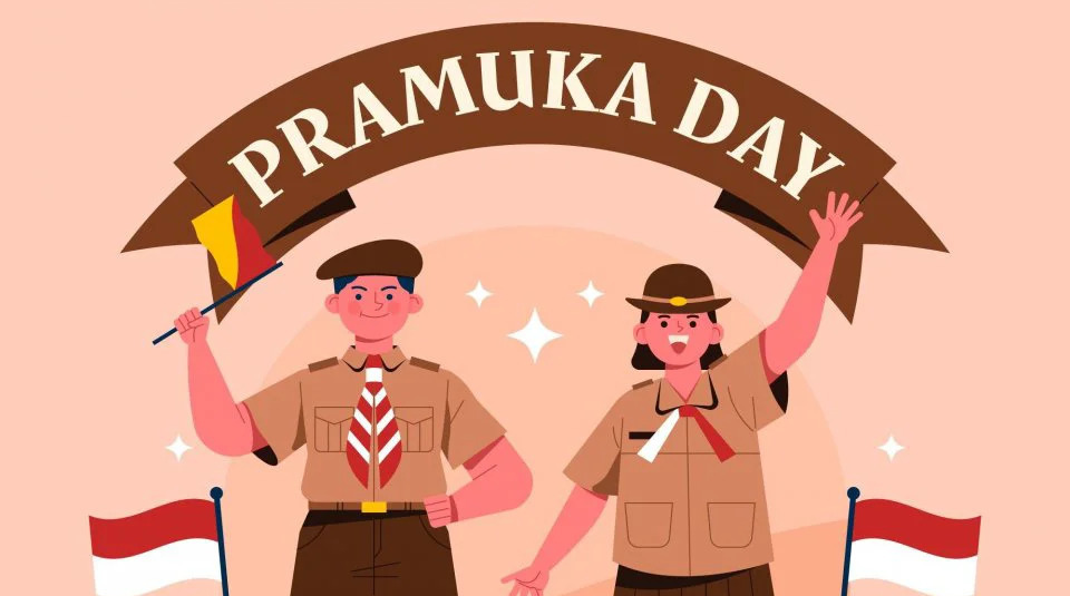 Ilustrasi Hari Pramuka yang dirayakan 14 Agustus.