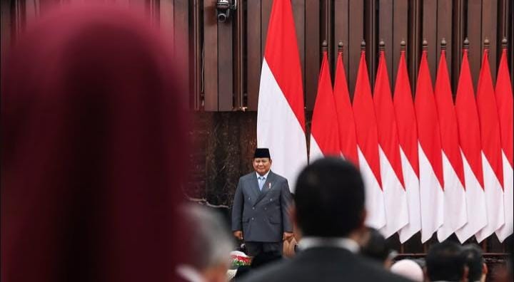 Prabowo Subianto saat Sidang Tahunan MPR-DPR RI.