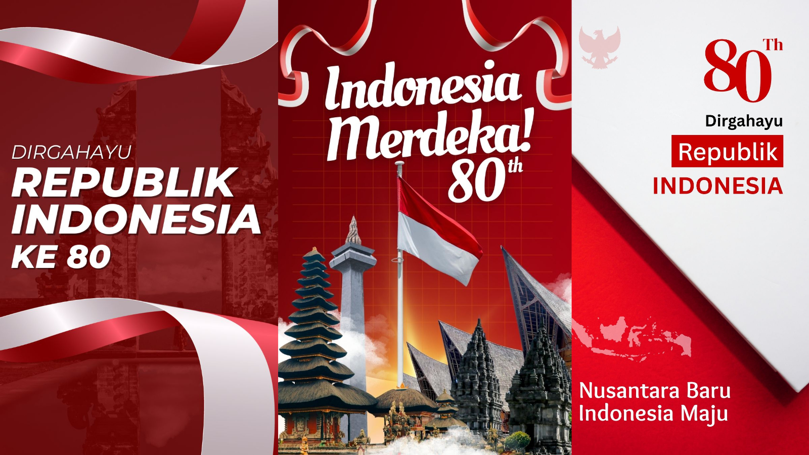 Kemeriahan poster HUT RI Ke 80 yang menginspirasi unggahan media sosial.